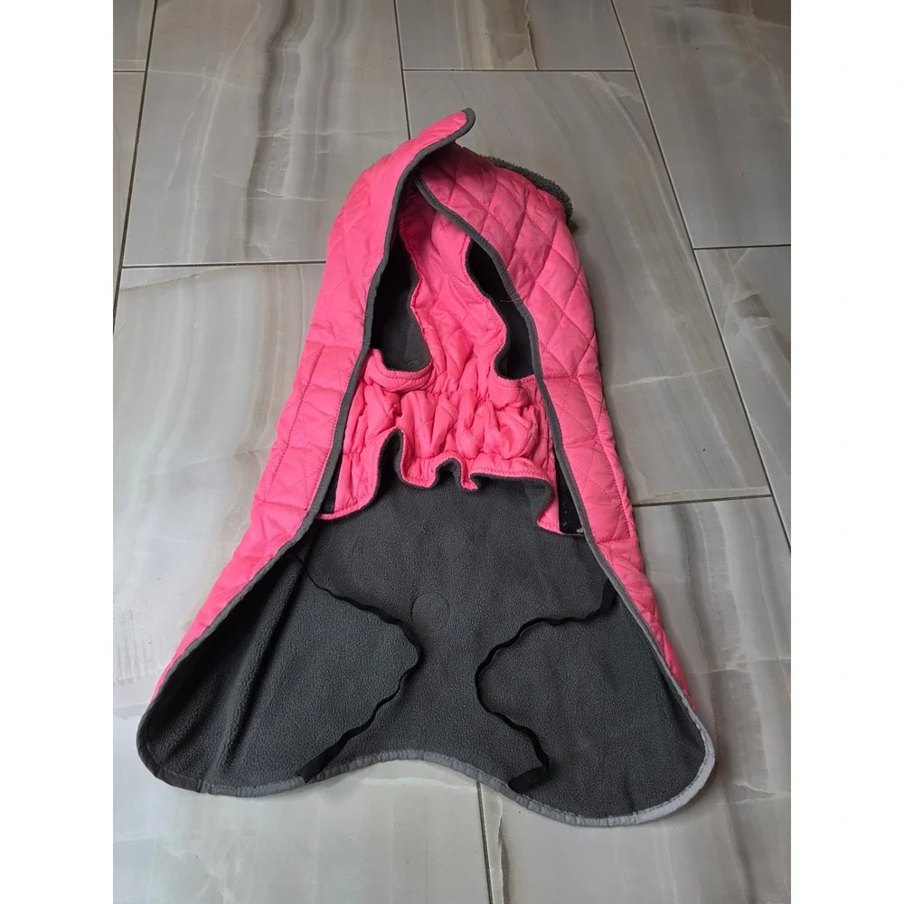 Fragralley Pink Quilted Dog Winter Coat Fleece Lined Reflective Vest XL W1